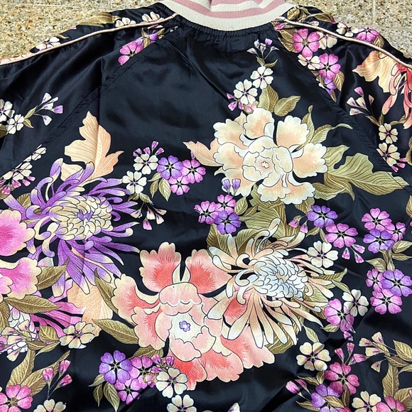 🎉Bohemian Floral Print Bomber Jacket - Picture 4 of 8